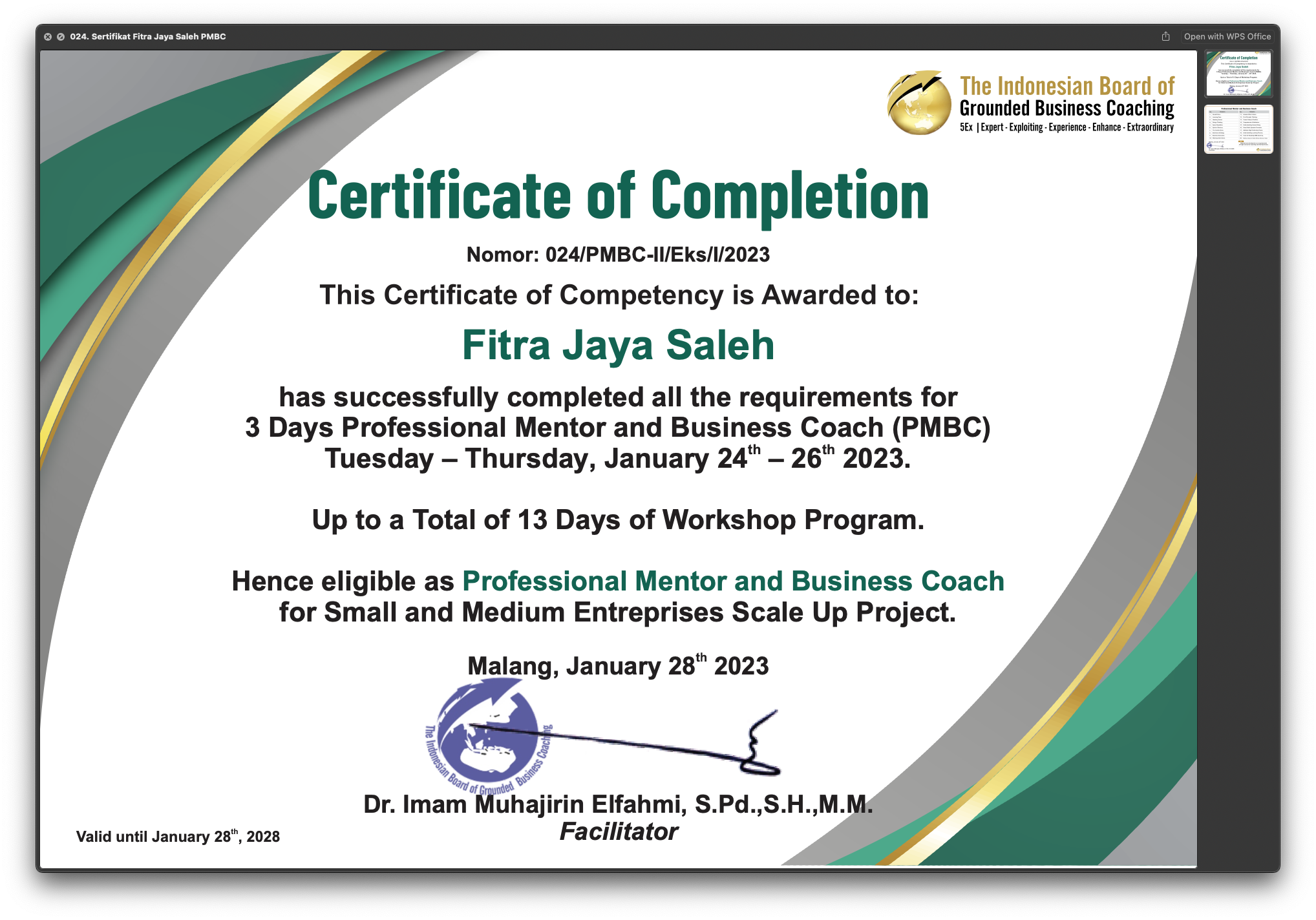 Mentoring coach fjs